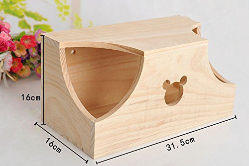 Simple Security Wood Hamster Cage Eco-Friendly Custom Squirrel Cages Wooden Small Pet House