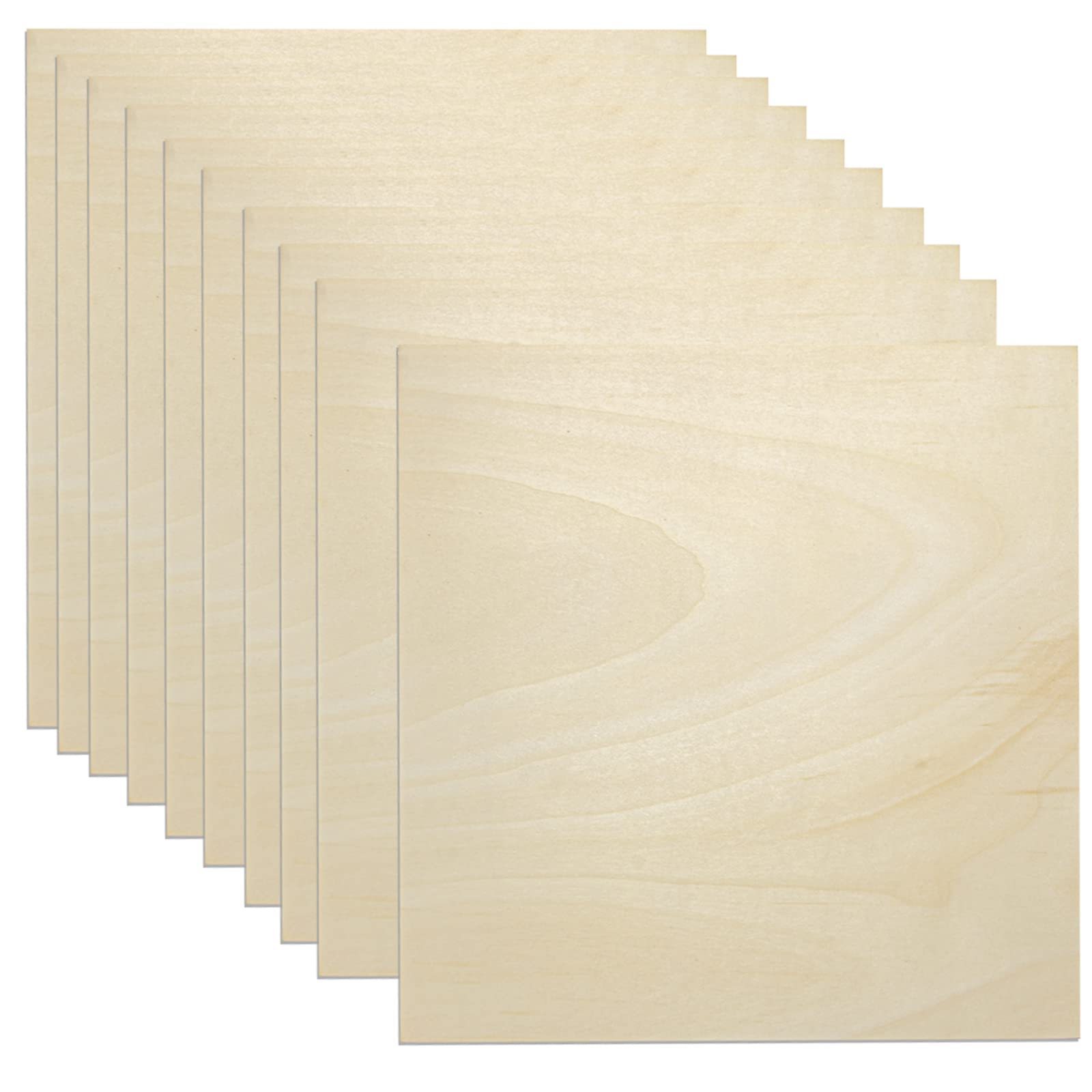 Basswood Sheets 12 x 12 Inch Unfinished Balsa Wood Sheets for Laser Cutting Drawing Painting Wood Engraving Wooden Sheet