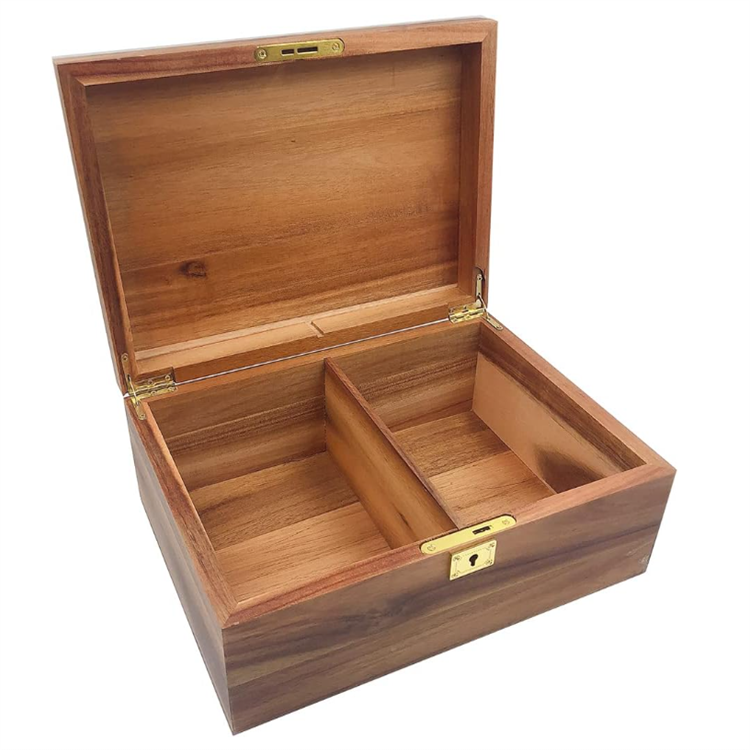 Custom Size Wooden Box Blank Pine Wood Box Case Container Wood Jewelry Box for Storage