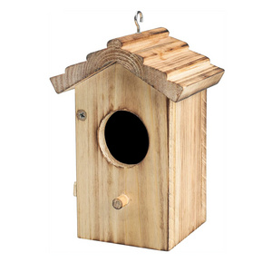 Wholesale Small Size Bird House Outdoor Hanging Wooden Bird House