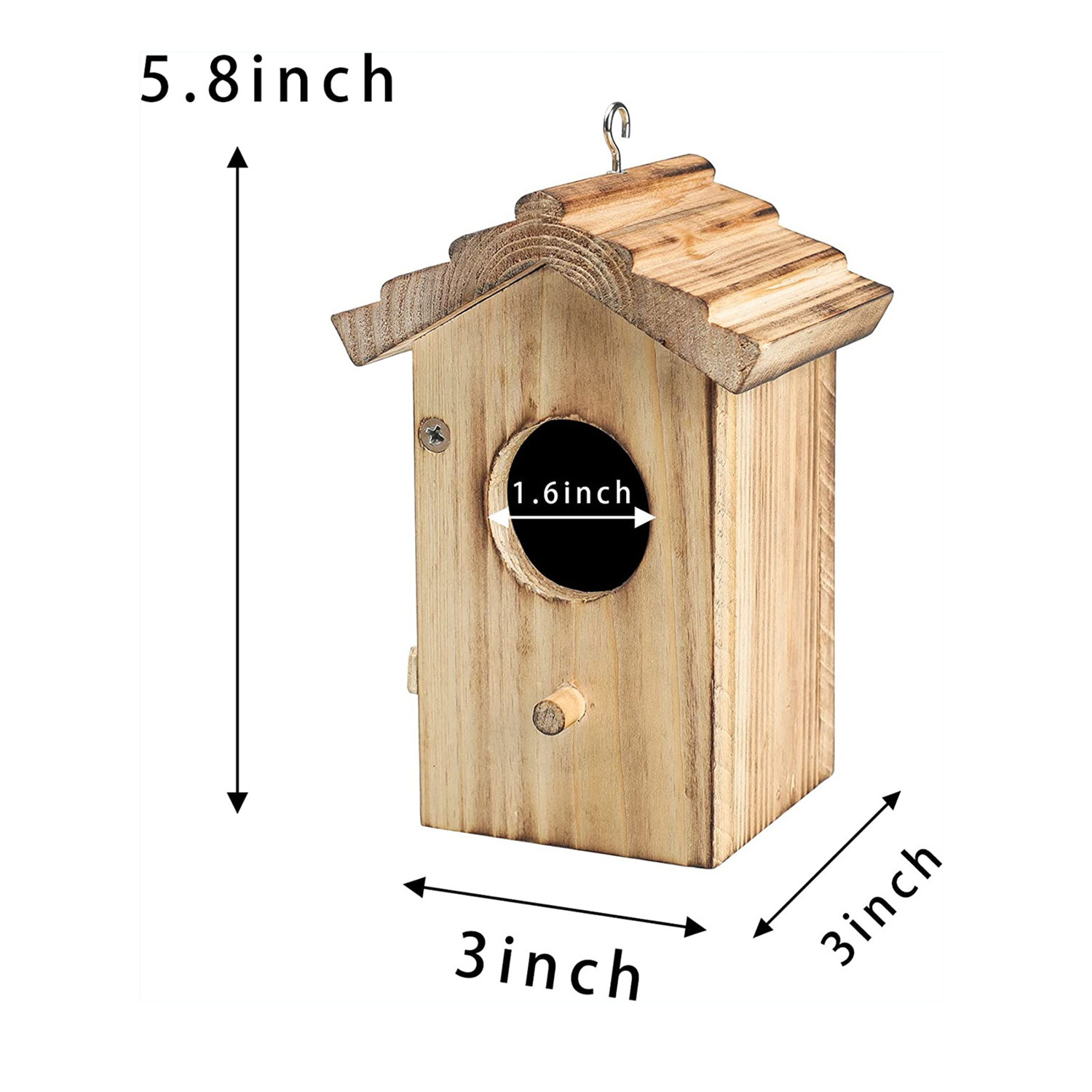 Wholesale Small Size Bird House Outdoor Hanging Wooden Bird House