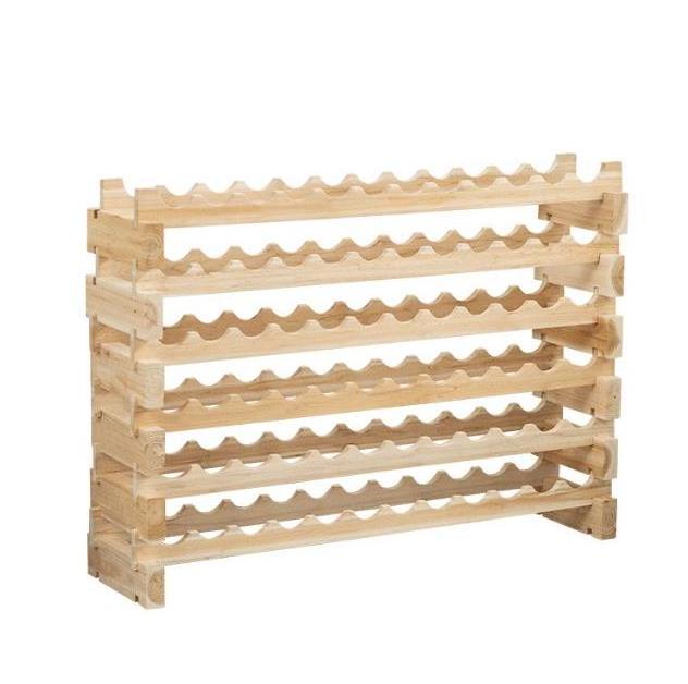 Custom Stackable Modular Wine Rack 72 Bottle Wooden Wine Storage Rack Freestanding Wine Holder Display Shelves