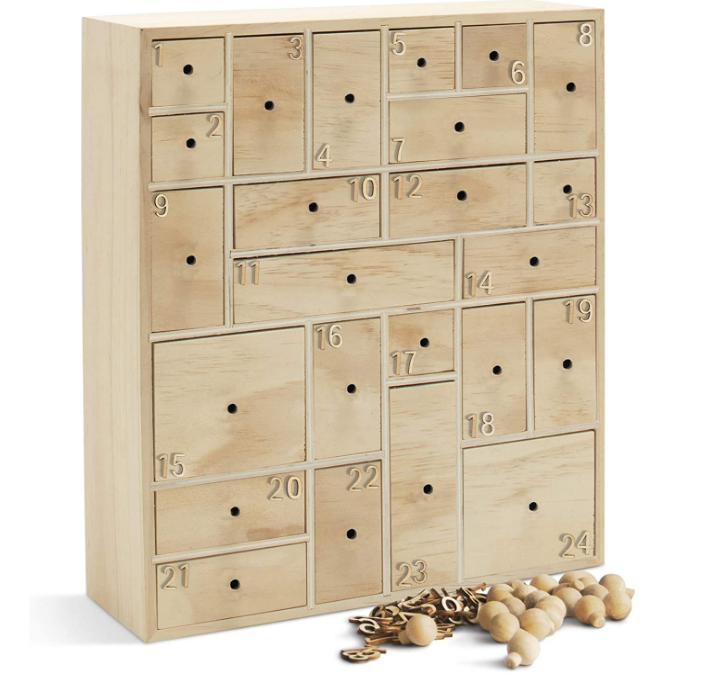 custom DIY Wooden Advent Calendar with Drawers