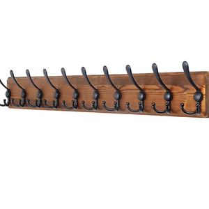 custom Rustic Large Coat Rack Wall Mount: 38.3'' Long Coat Rack for Wall, Wood Coat Rack Hook, Farmhouse Coat Hanger Wall Mount