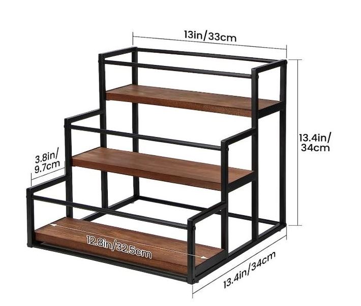 3-Tier Coffee Syrup Rack Organizer Syrup Bottle Holder Stand for Coffee Bar 12 Bottles Storage Shelves for Syrup Wine Dressing