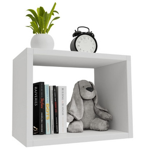 Large White Box Shelf for Wall Storage Floating Bookshelf Cubby Storage Organizer for Bedroom Bathroom