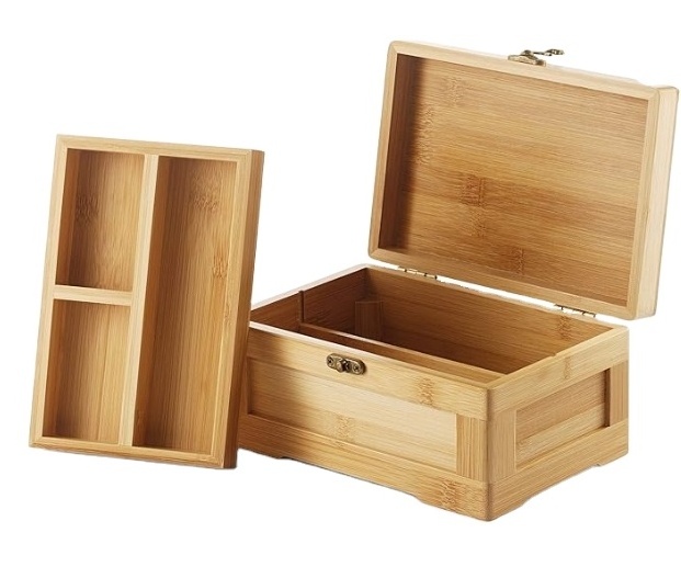 Wooden Stash Box with Rolling Tray Stash Box your Herbs and Accessories Rolling Kit with Removable Large stash box