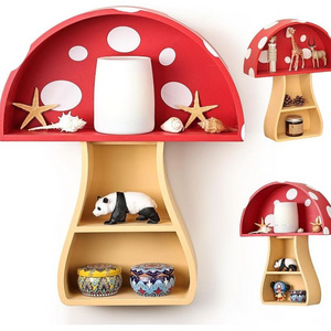 custom Floating Mushroom Shelf Whimsical Wall Decor for Nursery Bedroom Living Room Kitchen Bathroom Cottage Core Wood Decor