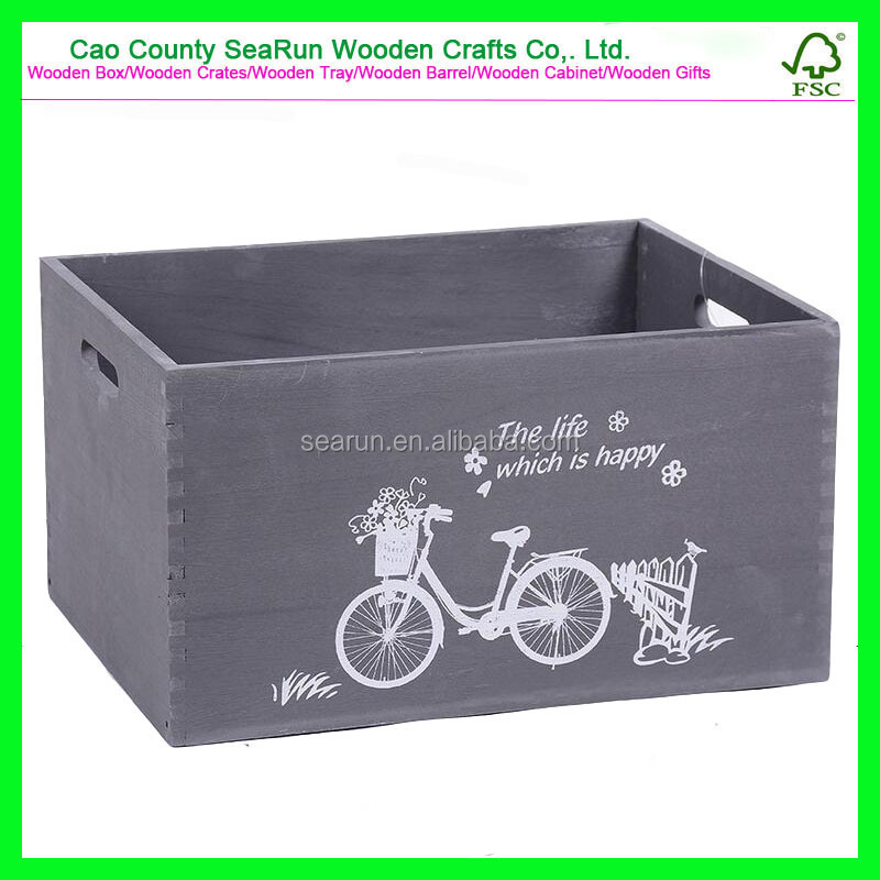 Customized Wood crate/mini wooden crates wholesale/small wood gift crate