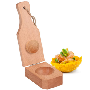 custom Wooden Tostonera Toston Maker for Stuffing Tostones Tostonera Plantain Solid Wood Masher Plantain Press Smasher