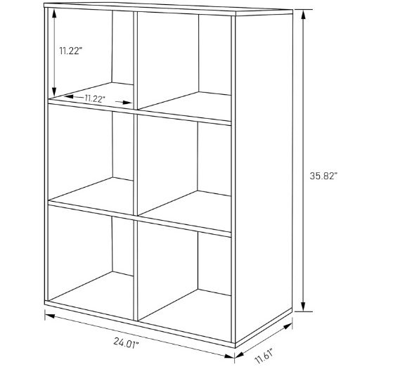 New style 6 Cube Storage Organizer Unit Shelf Closet Cabinet Bookshelf File Organizer Rack