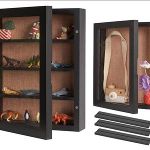 custom Large Shadow Boxes Frames 11x14 Shadow Box with Shelves Deep Memory Box Display Case with Movable Shelf for Keepsake Coin