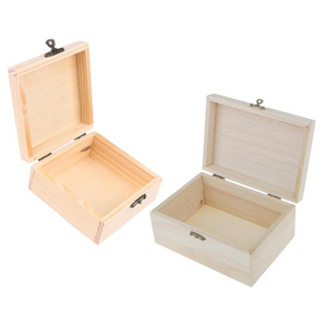 unfinished pine paulownia wood gift packaging box balsa wood box