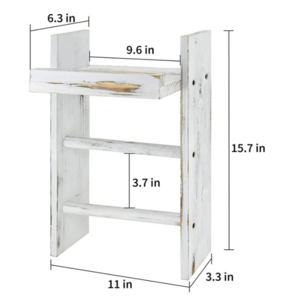 Home Bathroom Shelf Over The Toilet, Bathroom Cabinet Organizer Over Toilet with Louver Door,White Bathroom Shelf