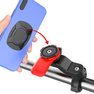 Universal 4 - 7.2 Inches Abs Magnetic Phone Case 360 Rotation quick Corner Twist Lock Motorcycle Bike Phone Mount Holder