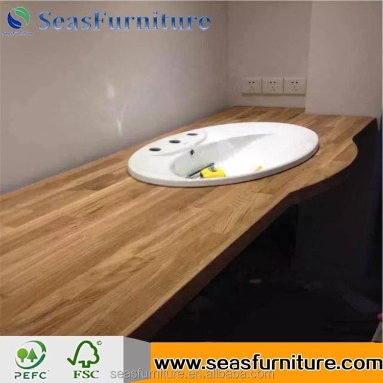 Factory sell Wood Table Tops kitchen countertops wood kitchen island tops 100% Solid Wood