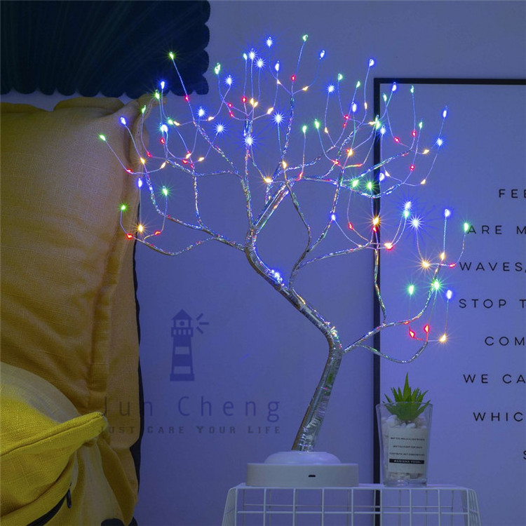 Dimmable with Remote Control Waterproof Copper Wire Lights Battery Operated Hanging Starburst Lights 108 Led