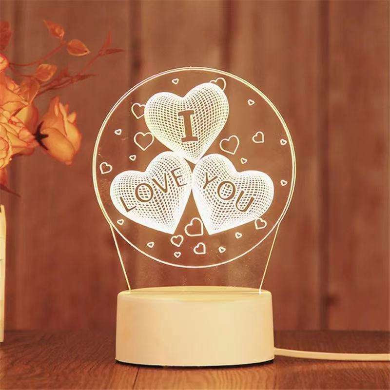 3d Lights For Kids Gift 3d Illusion Lamp Led Custom Room Decorative Children Usb Battery Acrylic 3d Led Night Light Table Lamp