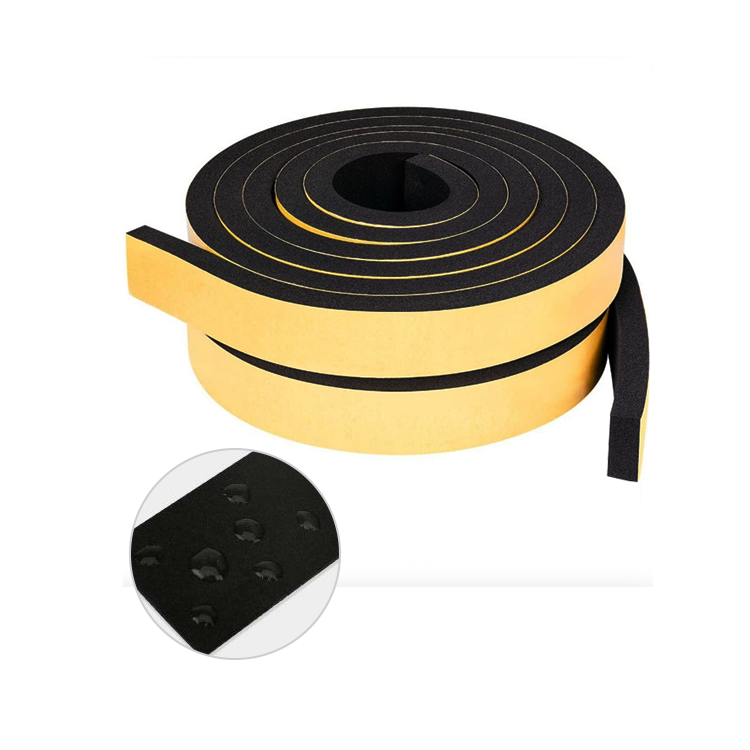 Strong self adhesive neoprene rubber seal strips adhesive foam rubber tapes