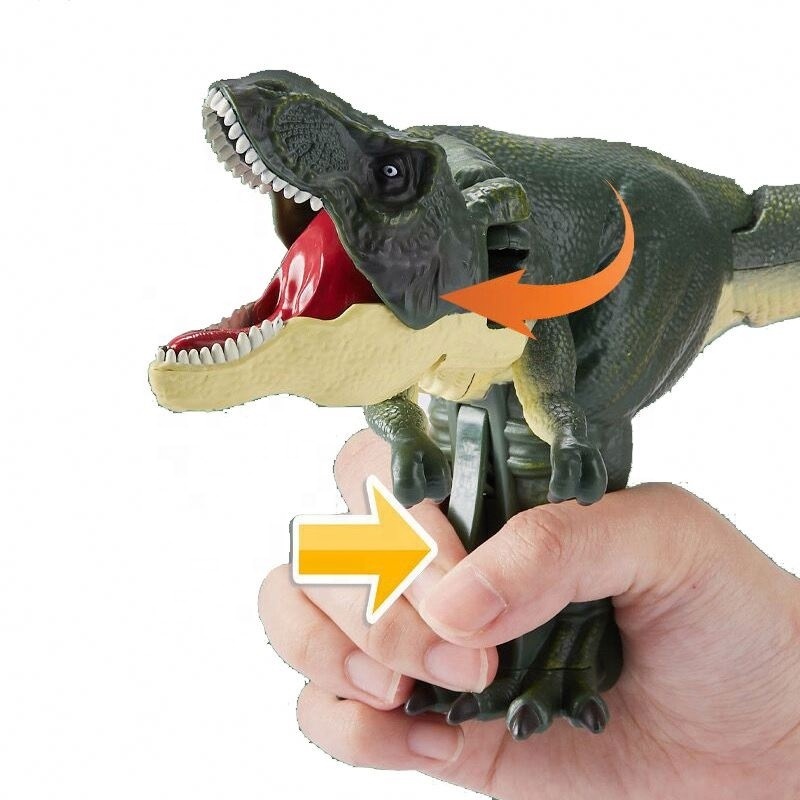 New Hot Selling Plastic Tyrannosaurus Dinosaur With sound Decompression Finger gun Toys For Parent Child Interaction Boys Girls