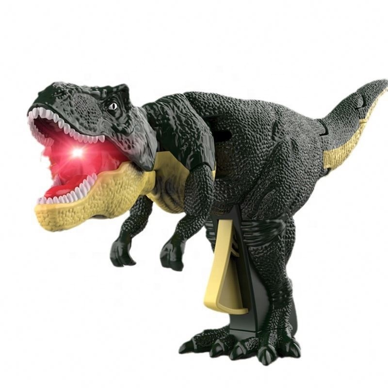 New Hot Selling Plastic Tyrannosaurus Dinosaur With sound Decompression Finger gun Toys For Parent Child Interaction Boys Girls