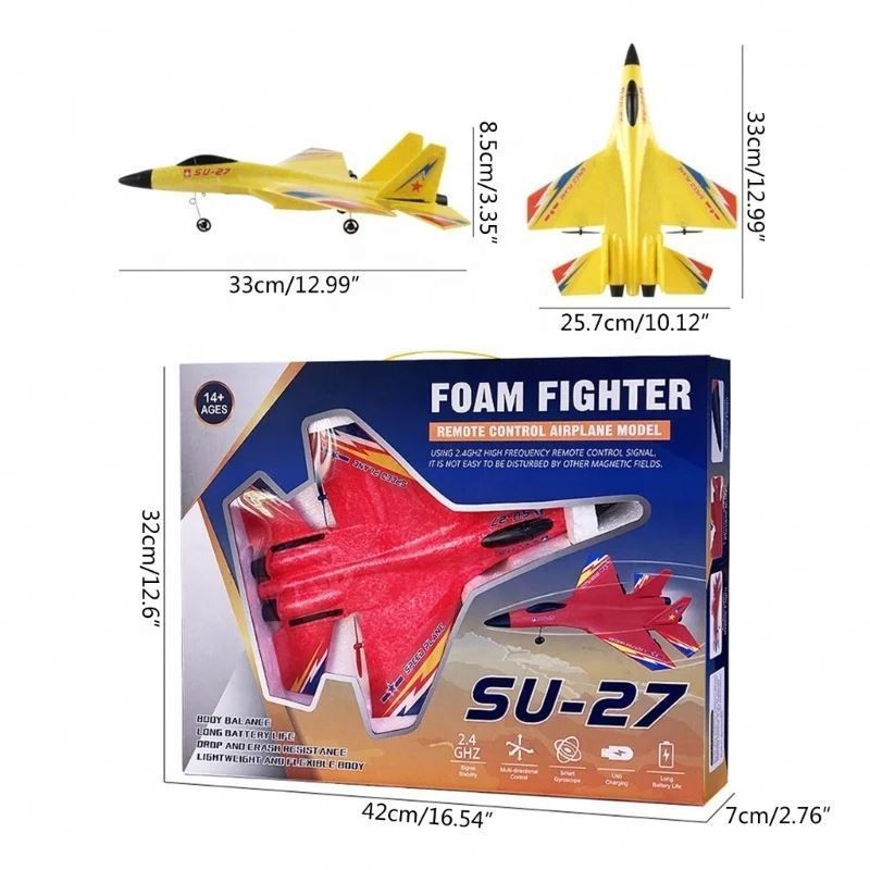 New Rc Airplane Radio Control Rc Aircraft SU 27 Rc Plane Remote Controlled Fighter Model EPP Foam Toys for Children Gift