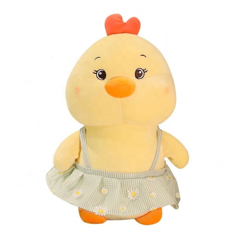 New Cute little yellow chicken plush toy Duck mother action baby doll Rag Doll sleeping throw pillow super soft girl