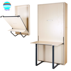 Beds Vertical Bedroom Furniture Space Saving  Murphy Bed With Desk Folding Wall Bed