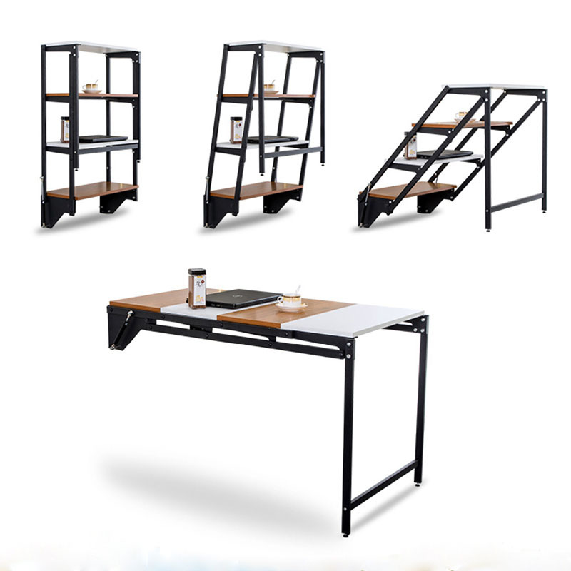 Multifunctional folding dining table and coffee table storage cabinets