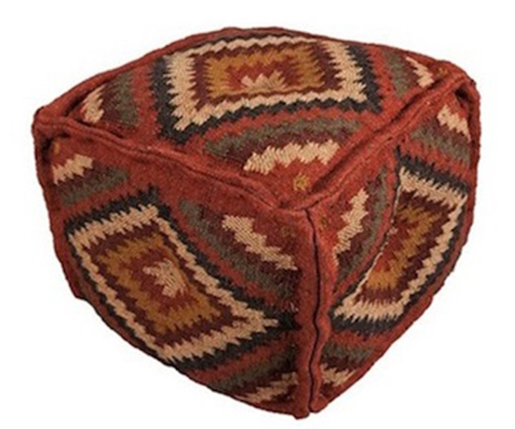 Best price Square Pouffe desk Chair wool kilim Ottoman/stool pouffe