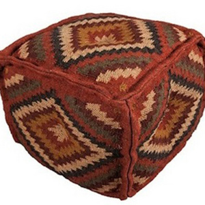 Best price Square Pouffe desk Chair wool kilim Ottoman/stool pouffe