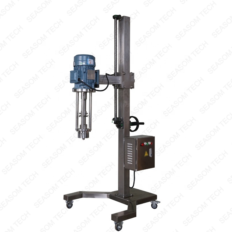 high speed shear batch disperser emulsifier dispersion liquid powder blender emulsifying homogenizer mixer with lift stand