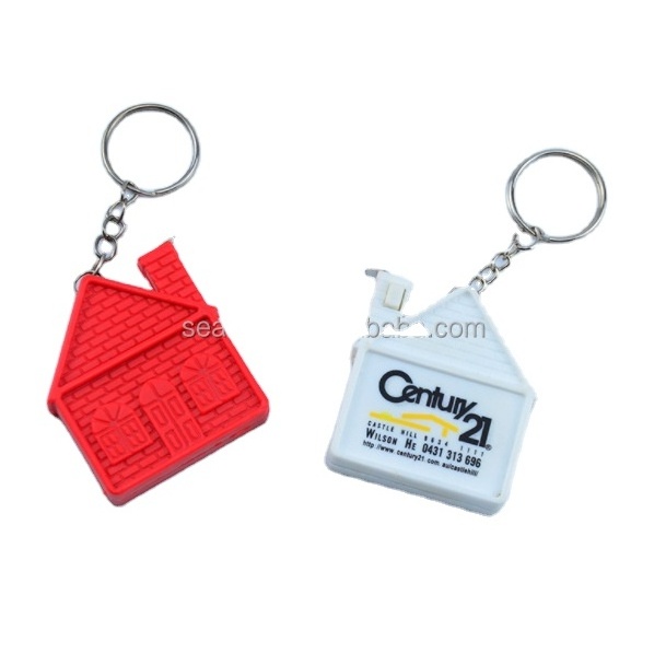 1 meter small steel ruler with key chain, truck keychain, house keychain