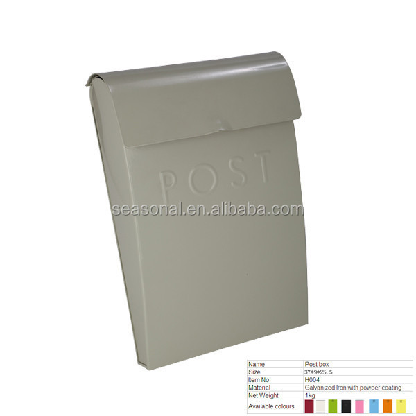 H004 Wall Mounted Outdoor Metal Mail Box Waterproof Post Box