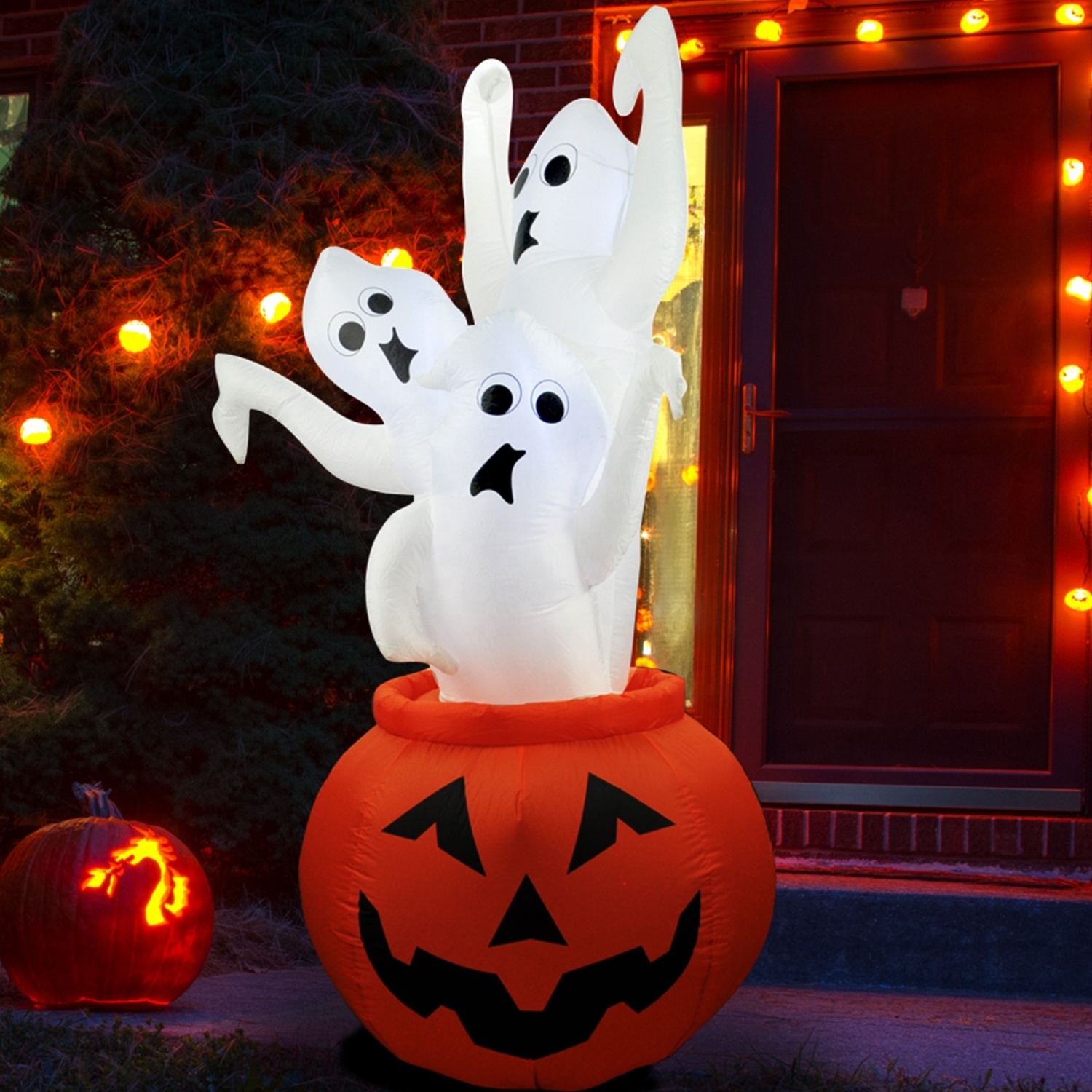 7ft ghost halloween inflatable yard decorative lighting holidays inflatable decorations yard holidays inflatables ghost decors