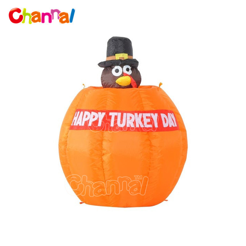 Small size inflatable turkey outdoor decoration thanksgiving turkey yard decoration with LED light