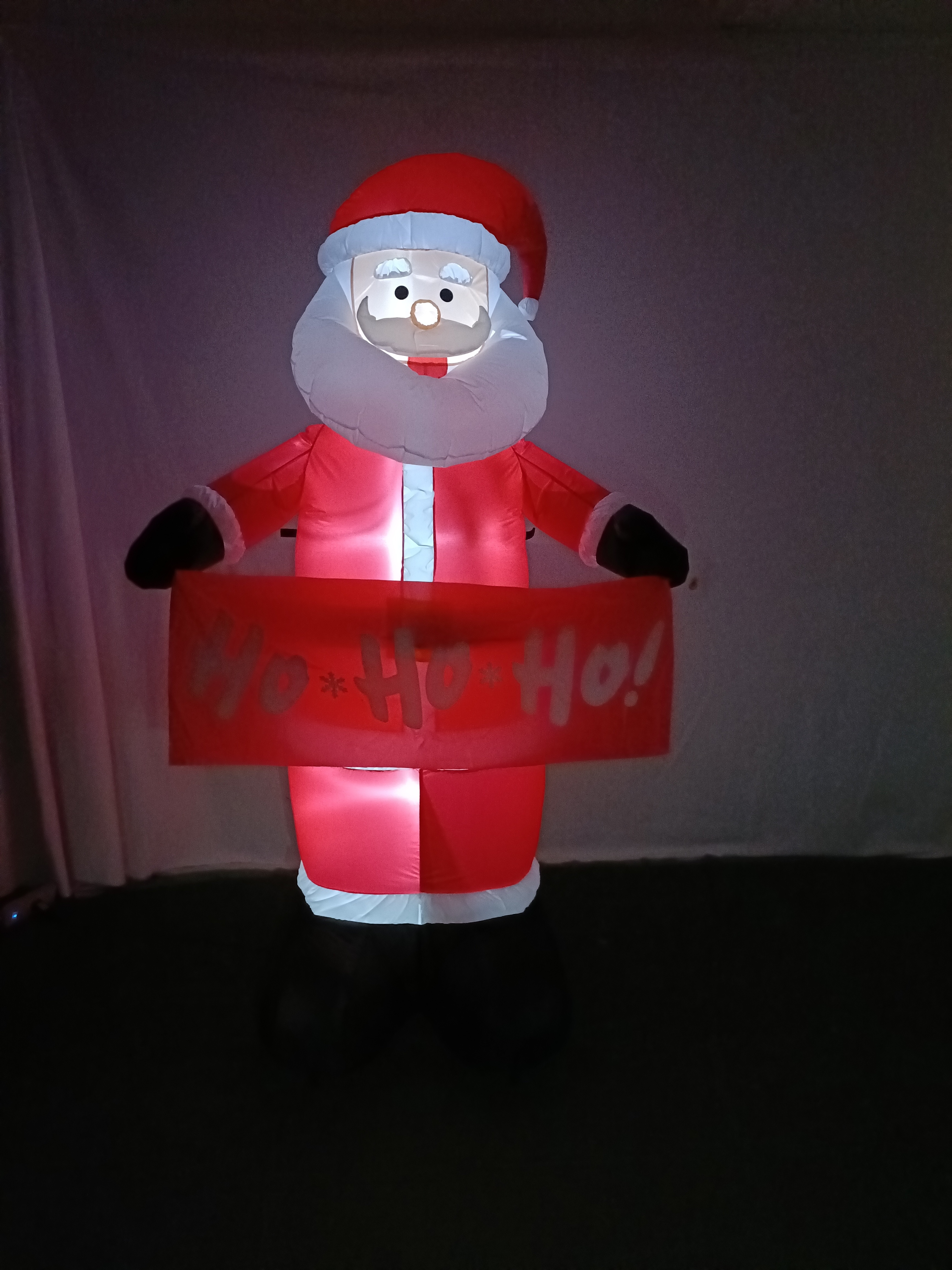 RTS HOHOHO Santa Inflatable Christmas Xmas Decoration Decor Santa Claus With Banner Light Up At Yard