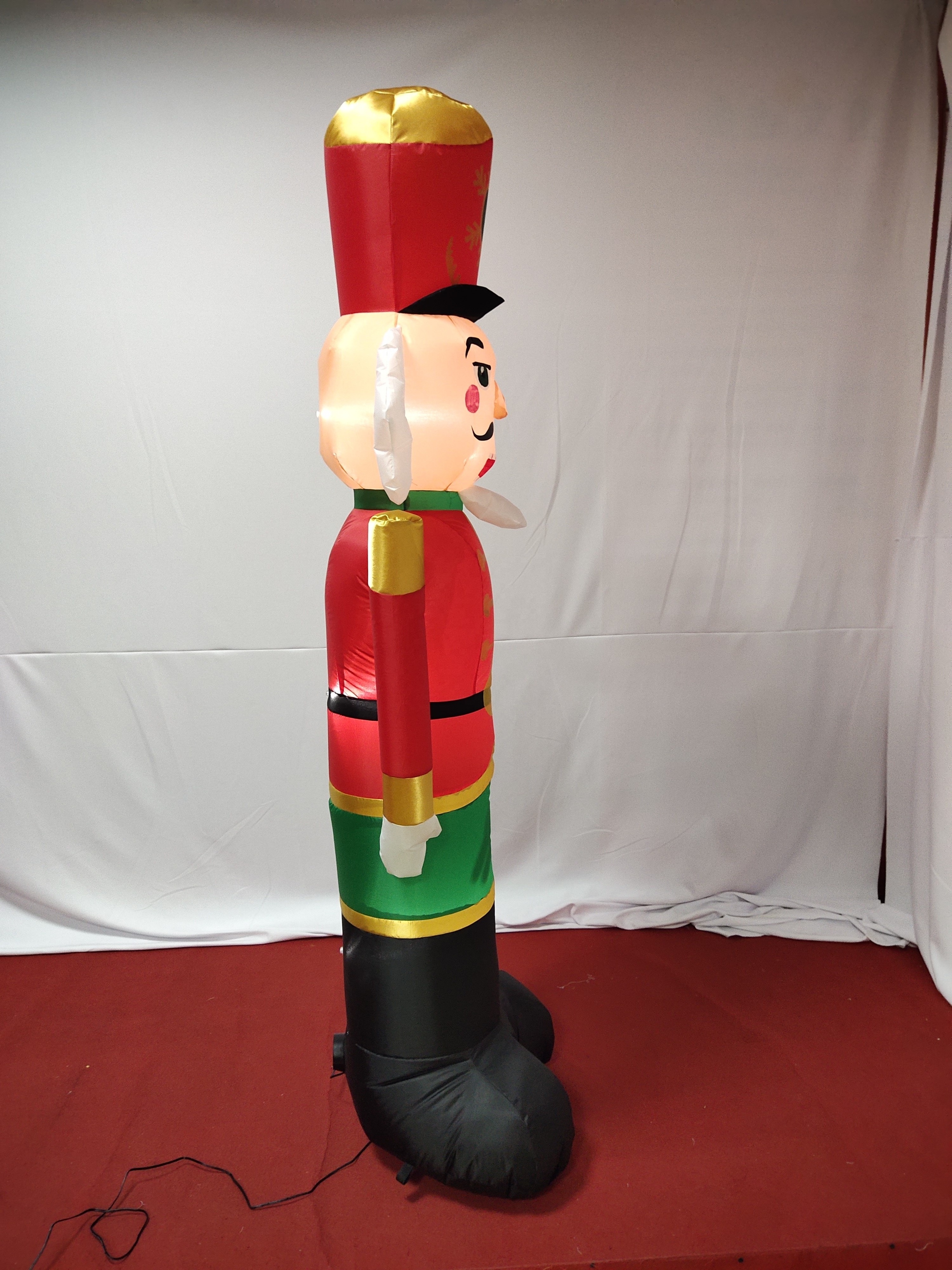 6FT Inflatable Nutcracker Soldier With LED Light Christmas Decorations For Yard