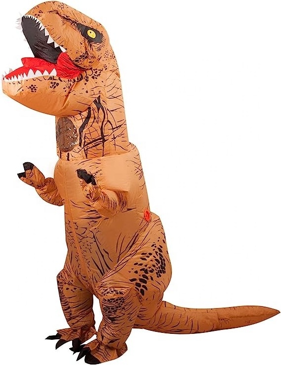 Halloween Adult Inflatable T-rex Dinosaur Party Costume Funny Fancy Dress Mascot T-rex Dino blow up suit Fantastic Suit