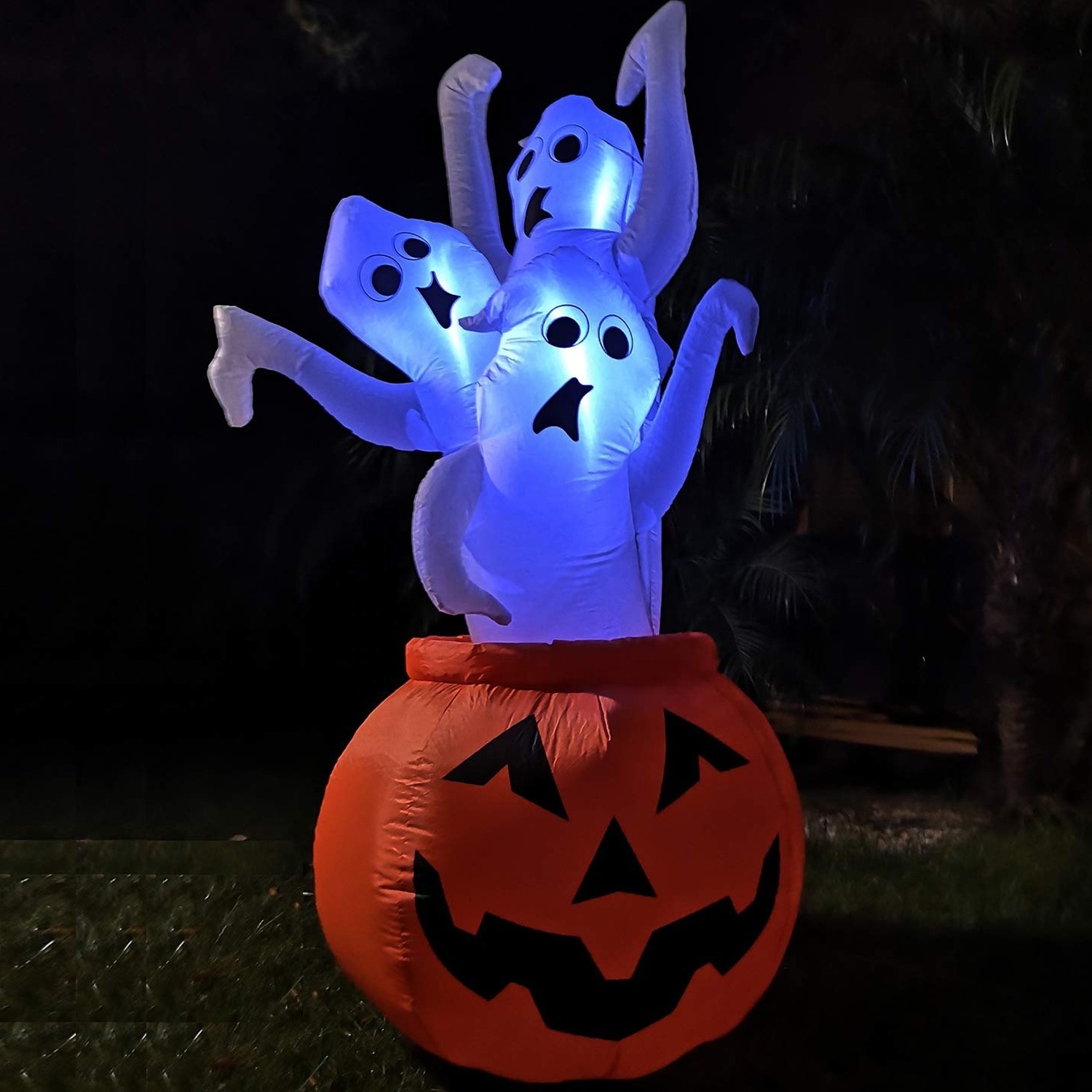 7ft ghost halloween inflatable yard decorative lighting holidays inflatable decorations yard holidays inflatables ghost decors