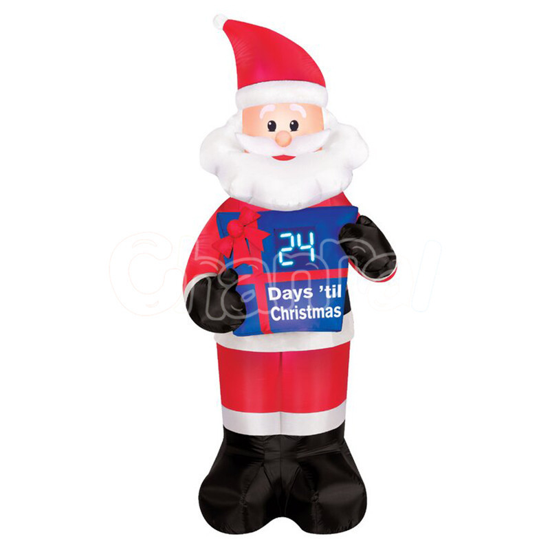 Inflatable African American Black Santa Inflatable Christmas and Holiday Yard Decorations