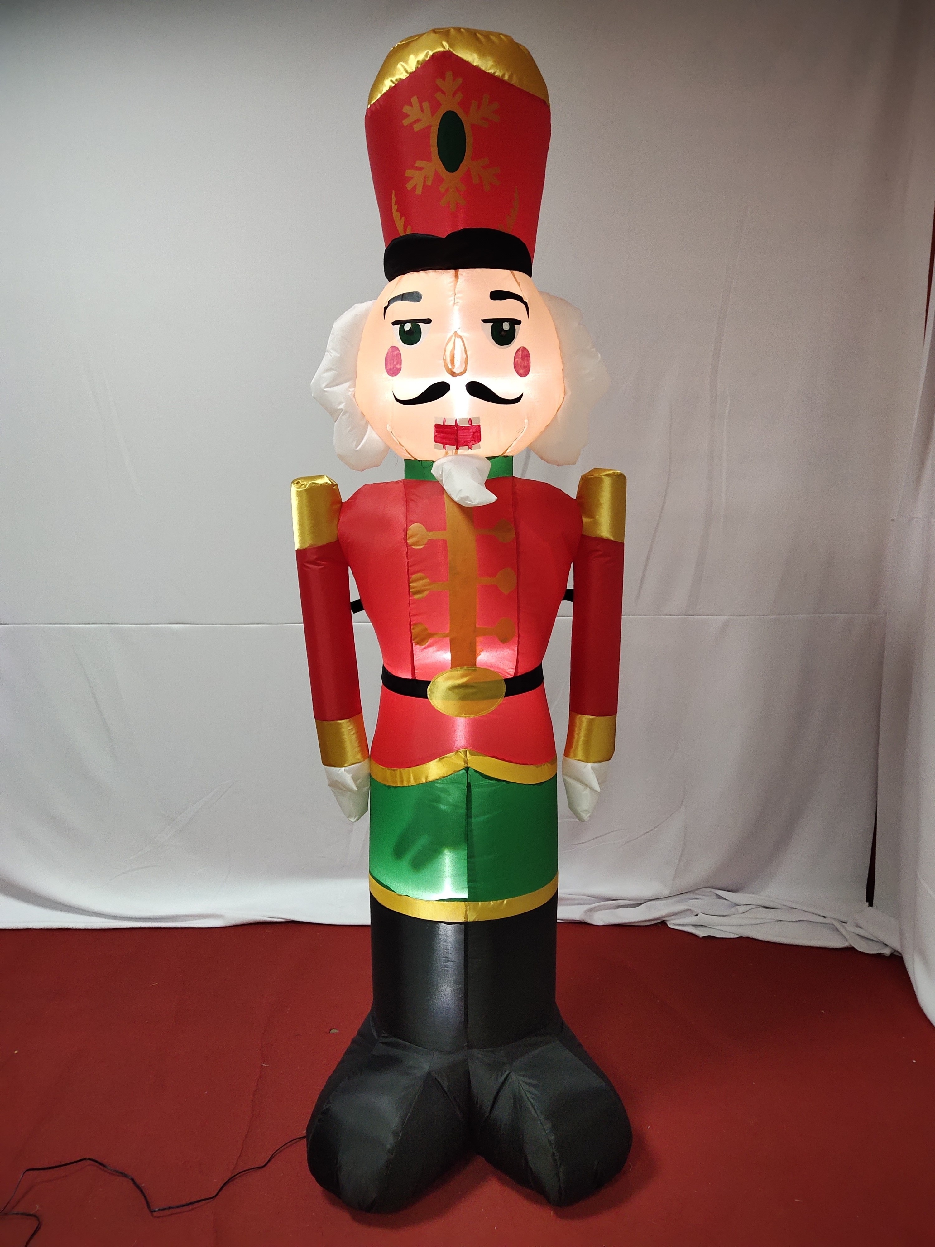 6FT Inflatable Nutcracker Soldier With LED Light Christmas Decorations For Yard