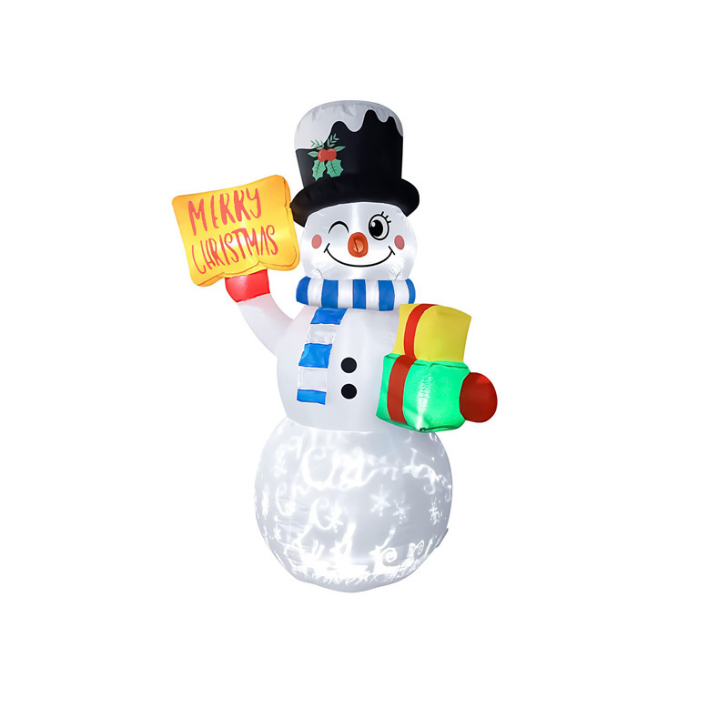 Snowman Holding Sign and Gift Home Decorations Holiday Inflatables For Christmas  Party