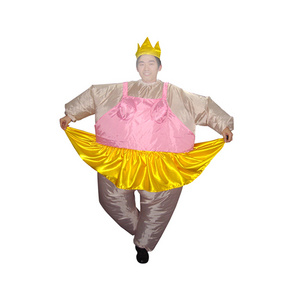 Wholesale Funny Fat Inflatable Ballerina Costume for Adult Costumes Customized Carton Polyester Unisex Mascot People 300