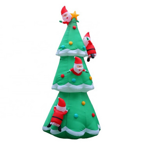 Holiday Decorations Huge Christmas Tree Inflatable Christmas Santa Claus Climbing Giant 5m Tree 100% Polyester 1 Color 300 Pcs