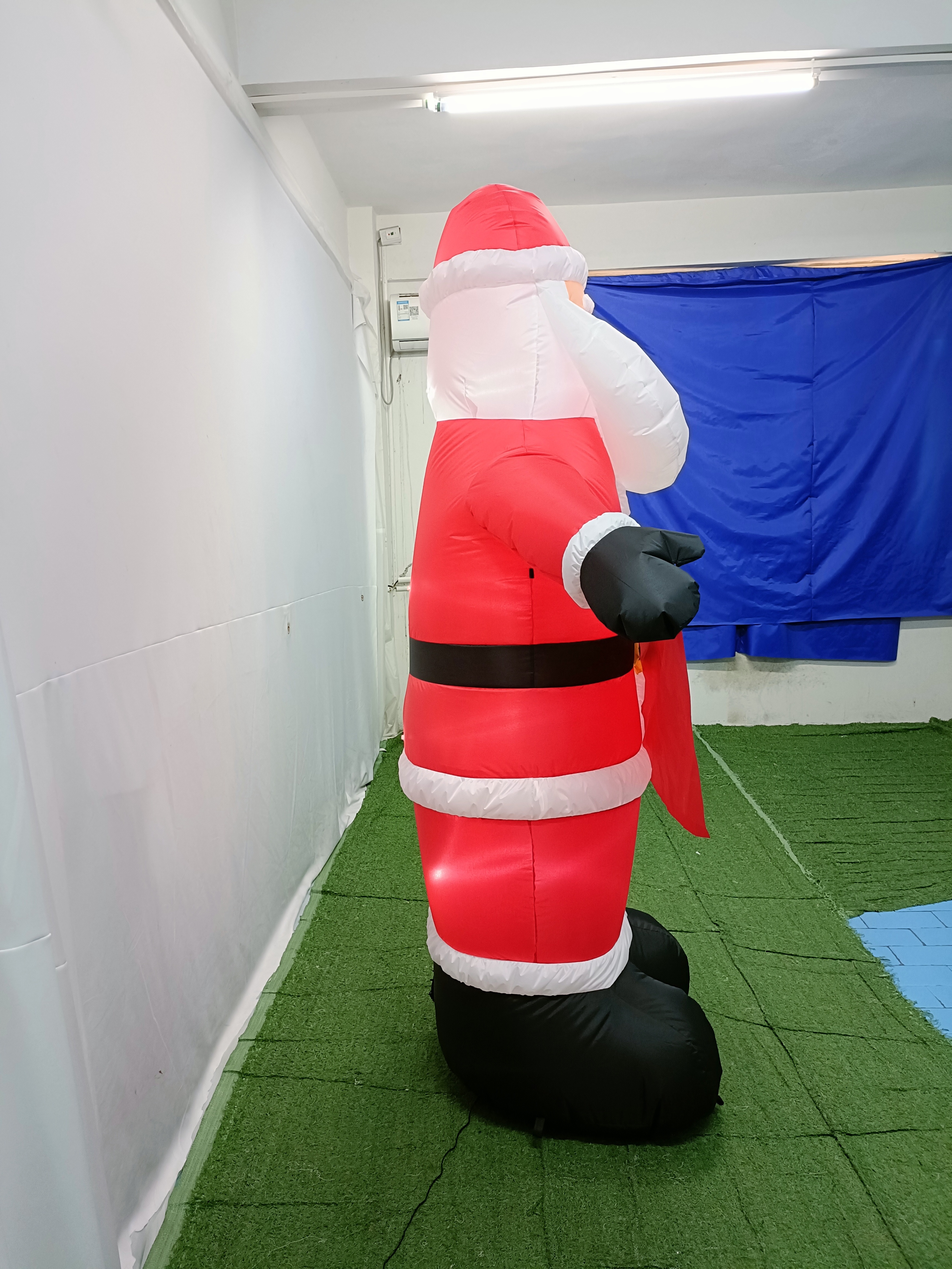 RTS HOHOHO Santa Inflatable Christmas Xmas Decoration Decor Santa Claus With Banner Light Up At Yard