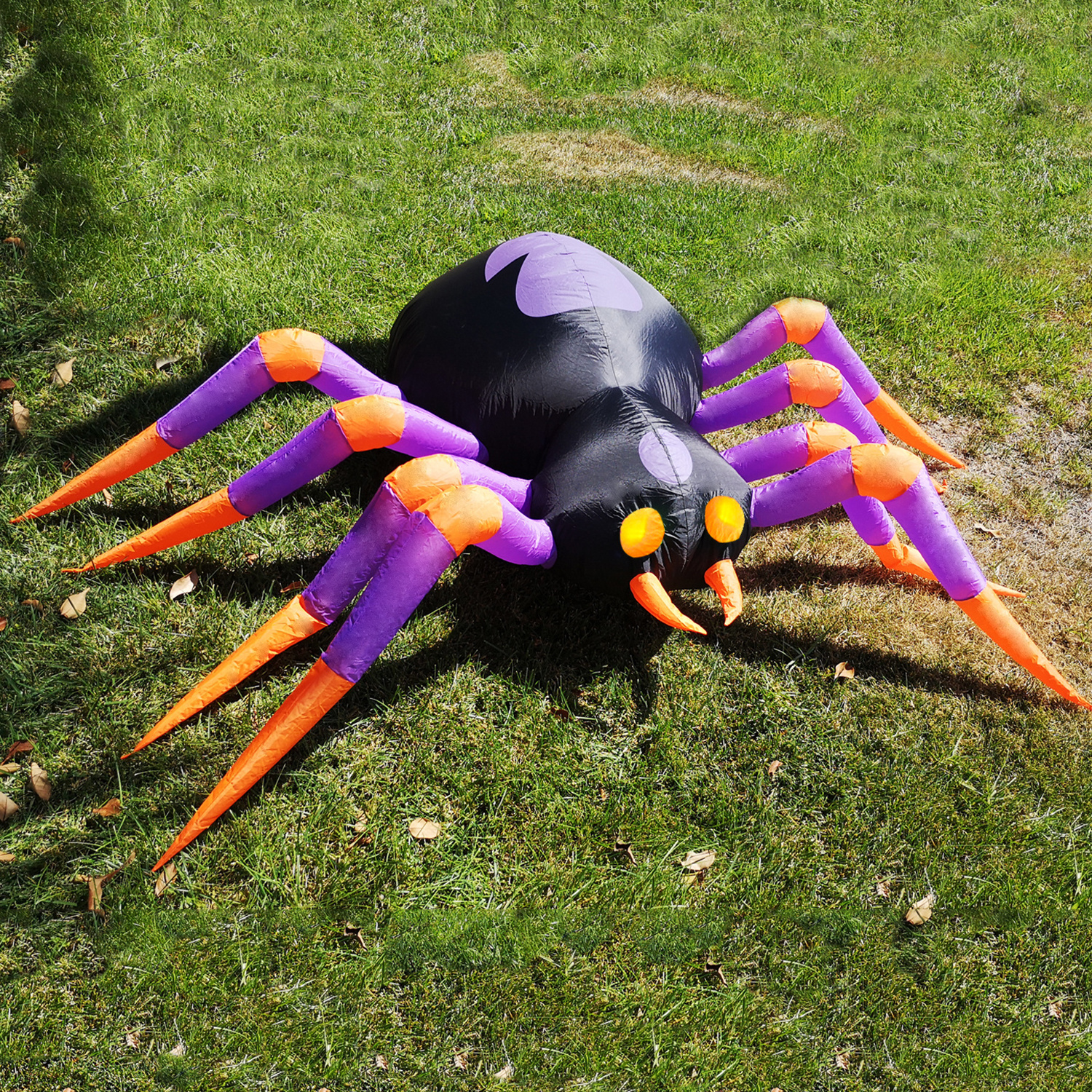 Customize 8FT Giant Spider Halloween Skeleton Purple Inflatable Standing Decoration Lawn Garden Home Decoration Outdoor