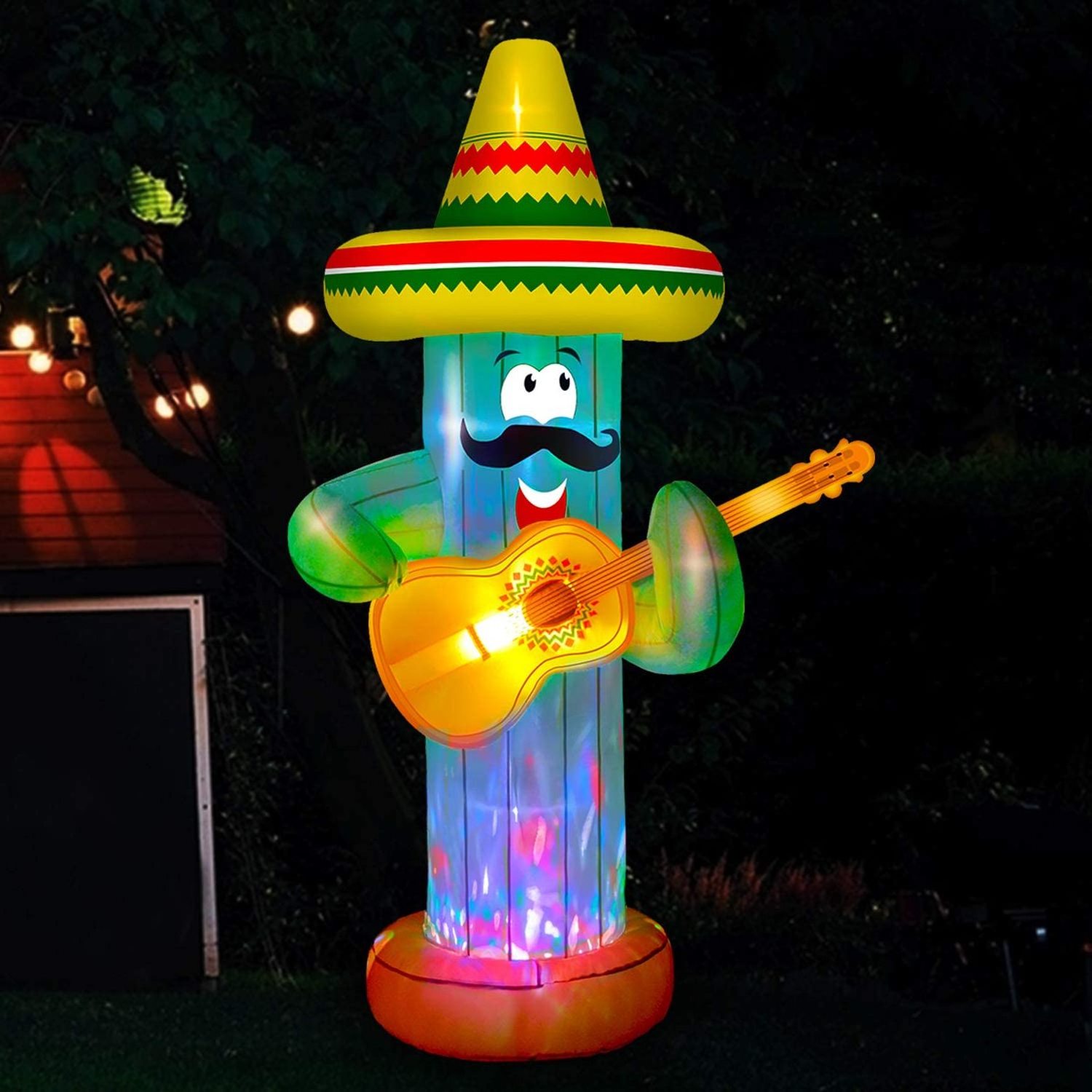 7Ft Cinco De Mayo Day Mexican Party Cactus Mexicano Decor Taco Sombreros Glasses with Props Guitar Halloween Inflatable