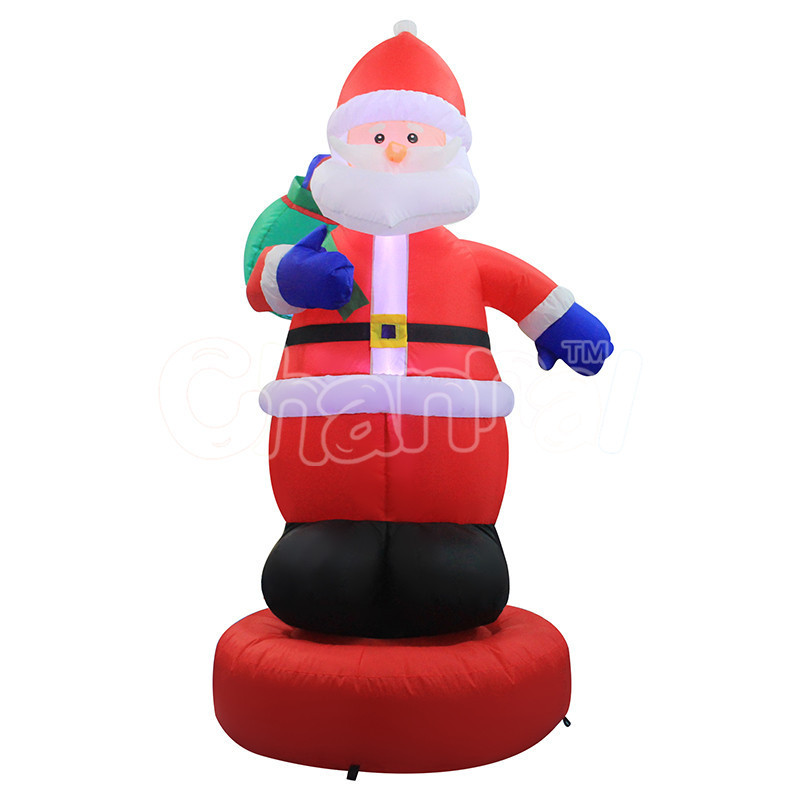 Inflatable African American Black Santa Inflatable Christmas and Holiday Yard Decorations