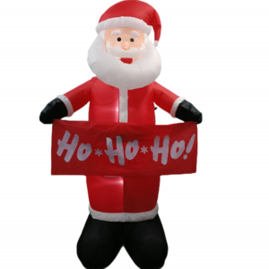 RTS HOHOHO Santa Inflatable Christmas Xmas Decoration Decor Santa Claus With Banner Light Up At Yard